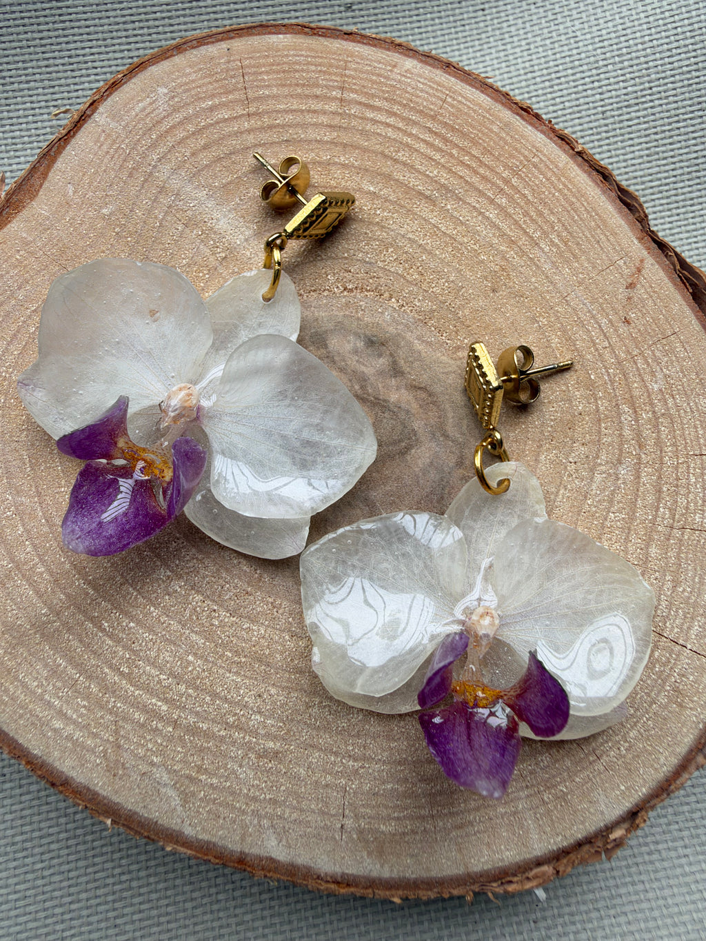 Pendientes orquídea