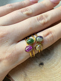 Anillos flores encapsuladas