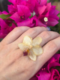 Anillo orquídea natural