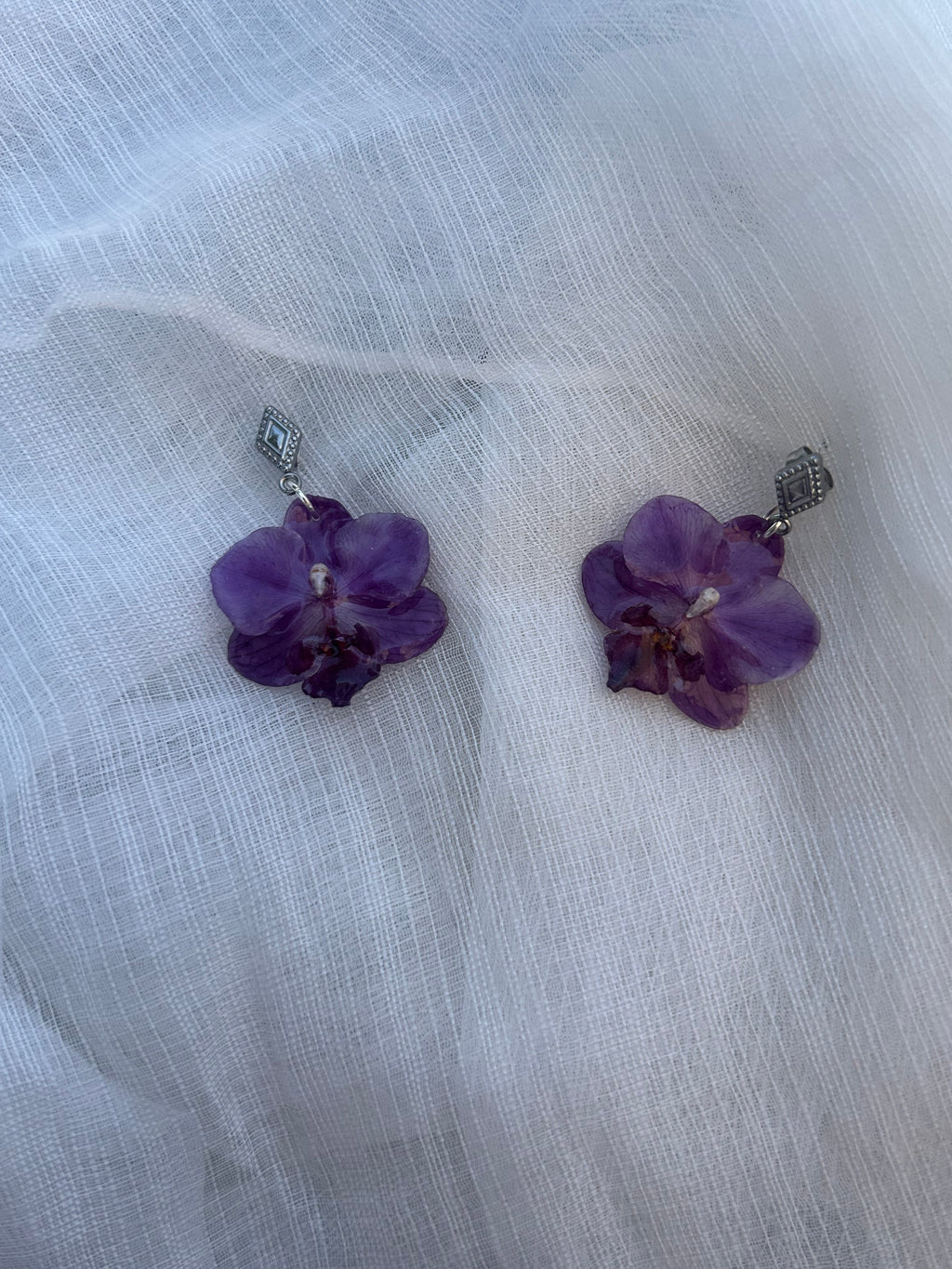 Pendientes orquídea
