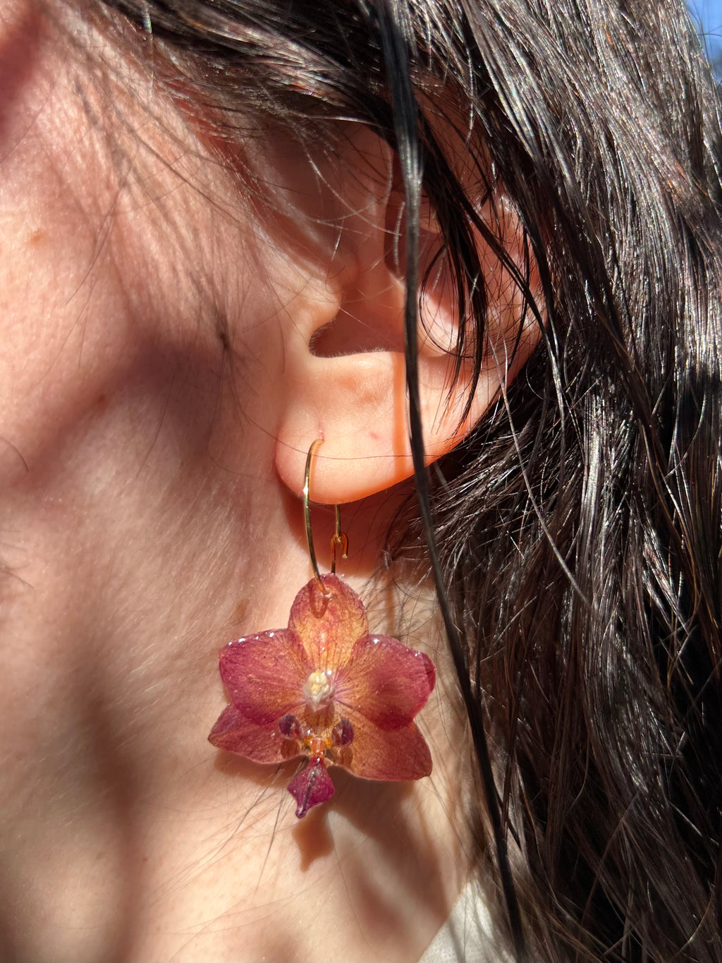 Pendientes orquídea