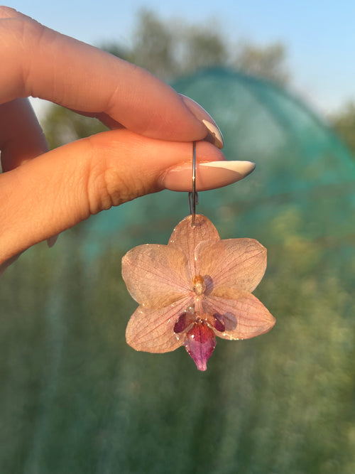 Pendientes orquídea