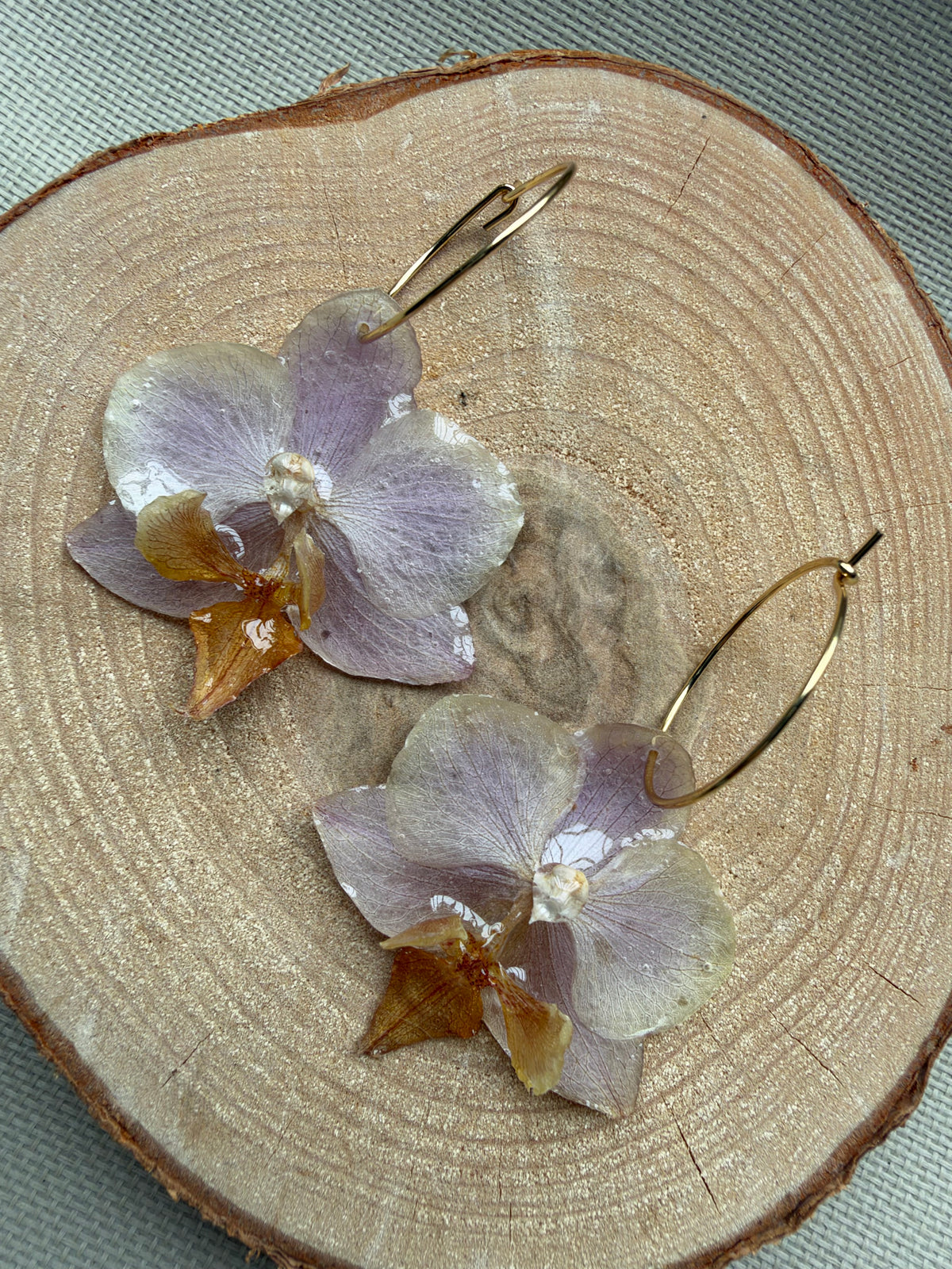 Pendientes orquídea