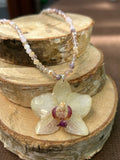 Collar orquídea natural