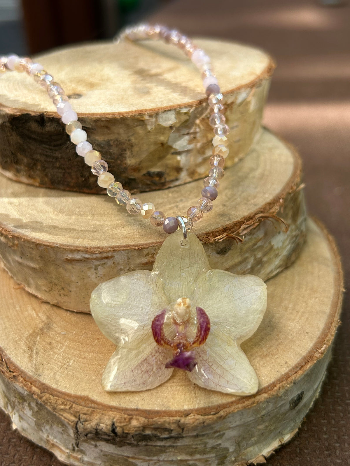 Collar orquídea natural