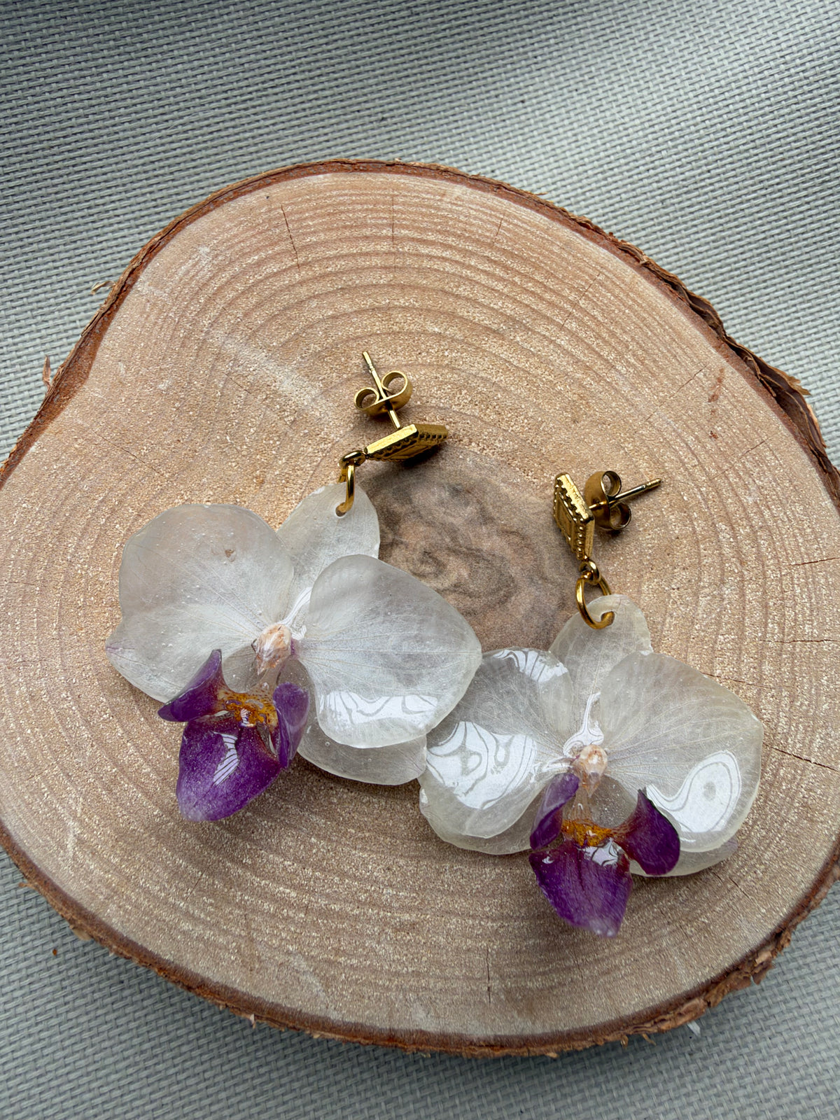 Pendientes orquídea