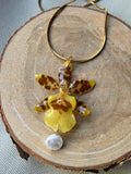 Collar orquídea exótica