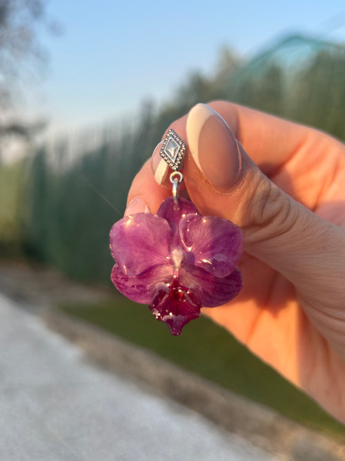 Pendientes orquídea
