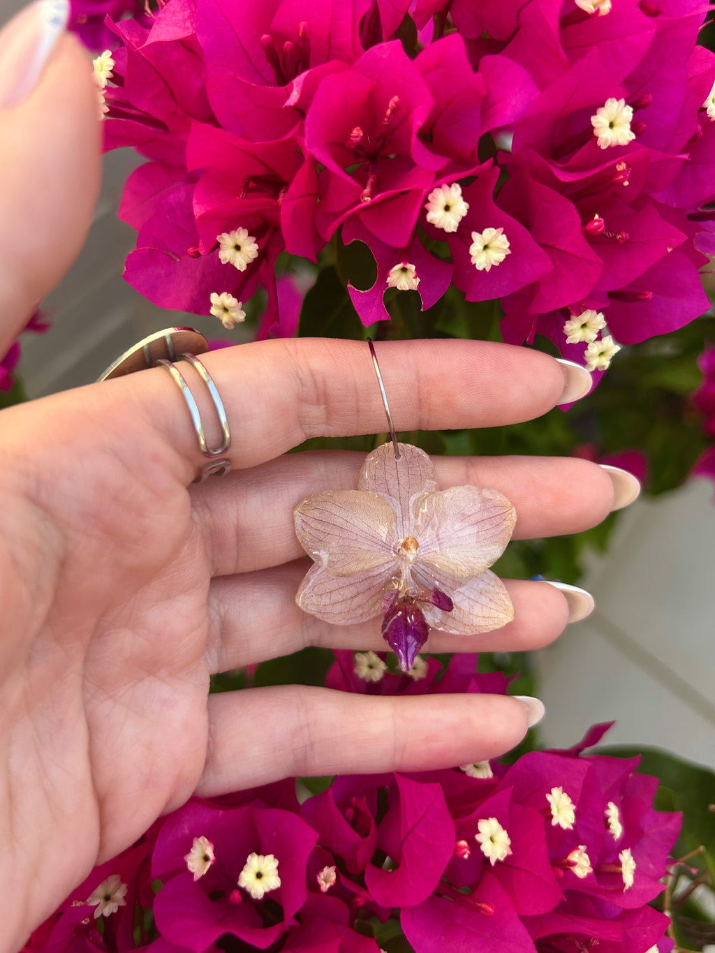 Pendientes orquídea